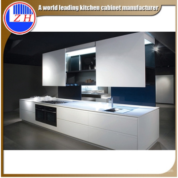 Brilhante de madeira dois embalados Lacquer Kitchen Cabinet (ZHUV)